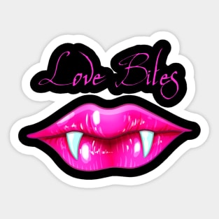 Pastel Goth Love Bites Vampire Lips Valentine Sticker